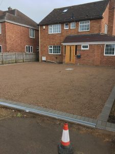 large driveway in oxford ready to be laid