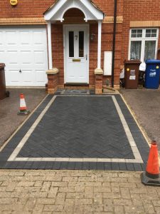 A black and ash coloured front patio in oxford