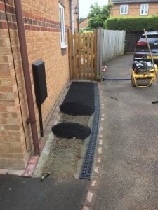 Materials being laid for tarmac path